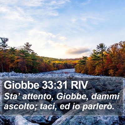 Giobbe 33:31 RIV Bible Verse Image