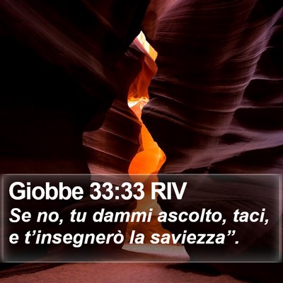 Giobbe 33:33 RIV Bible Verse Image