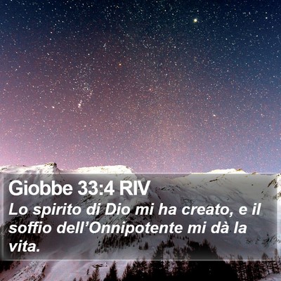 Giobbe 33:4 RIV Bible Verse Image