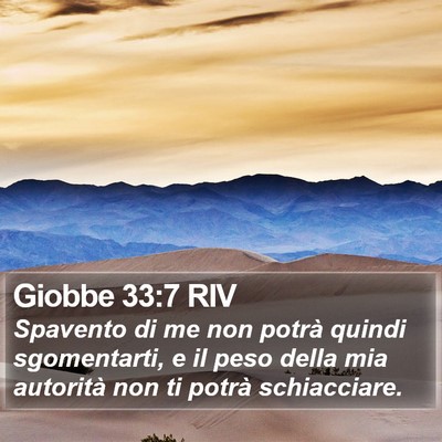 Giobbe 33:7 RIV Bible Verse Image