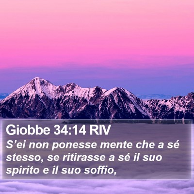Giobbe 34:14 RIV Bible Verse Image