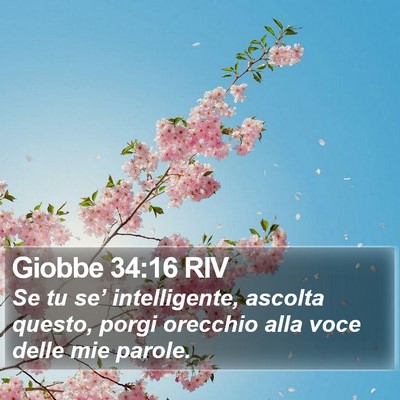 Giobbe 34:16 RIV Bible Verse Image