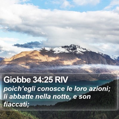 Giobbe 34:25 RIV Bible Verse Image