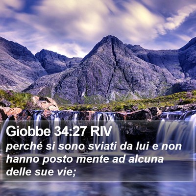 Giobbe 34:27 RIV Bible Verse Image