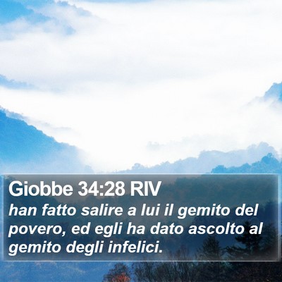 Giobbe 34:28 RIV Bible Verse Image