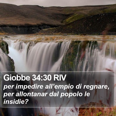 Giobbe 34:30 RIV Bible Verse Image