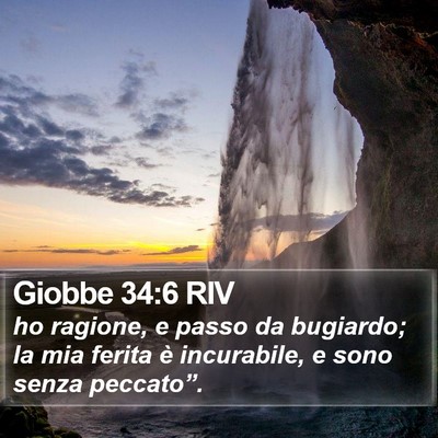 Giobbe 34:6 RIV Bible Verse Image