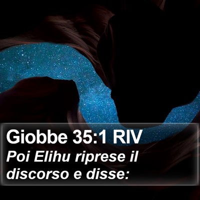 Giobbe 35:1 RIV Bible Verse Image
