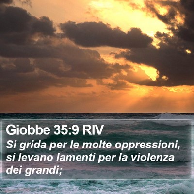 Giobbe 35:9 RIV Bible Verse Image