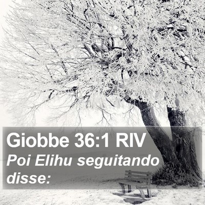 Giobbe 36:1 RIV Bible Verse Image
