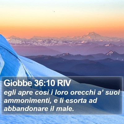 Giobbe 36:10 RIV Bible Verse Image
