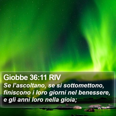 Giobbe 36:11 RIV Bible Verse Image