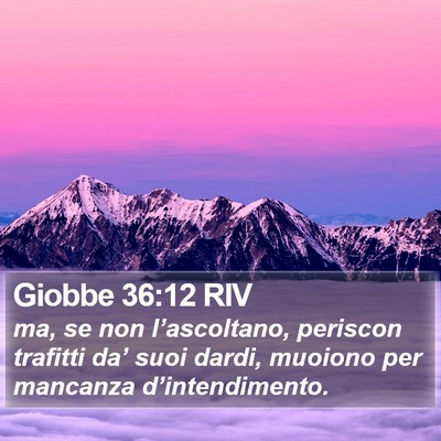 Giobbe 36:12 RIV Bible Verse Image