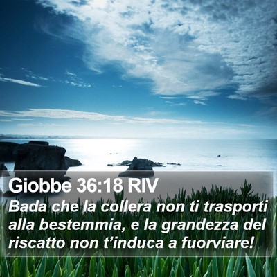 Giobbe 36:18 RIV Bible Verse Image