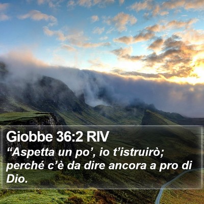 Giobbe 36:2 RIV Bible Verse Image