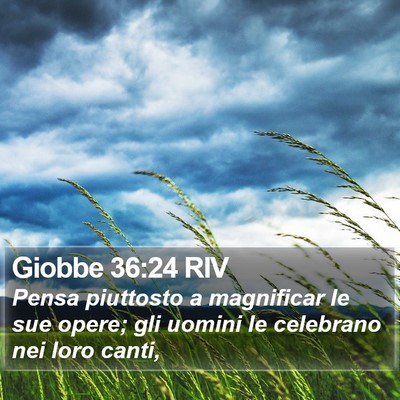 Giobbe 36:24 RIV Bible Verse Image