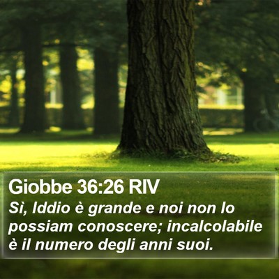 Giobbe 36:26 RIV Bible Verse Image