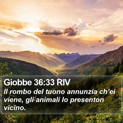 Giobbe 36:33 RIV Bible Verse Image