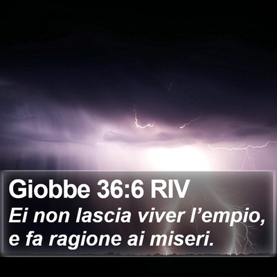 Giobbe 36:6 RIV Bible Verse Image