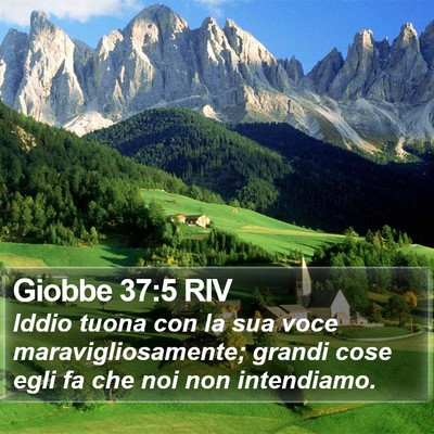 Giobbe 37:5 RIV Bible Verse Image
