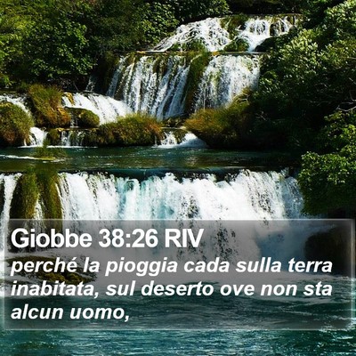 Giobbe 38:26 RIV Bible Verse Image