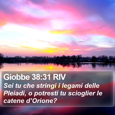 Giobbe 38:31 RIV Bible Verse Image