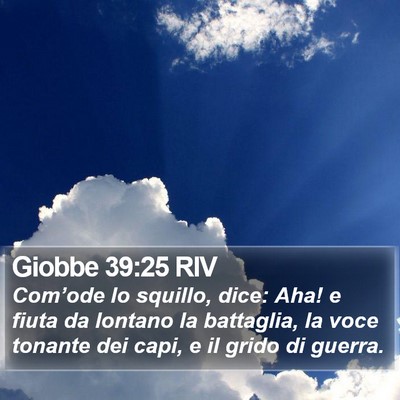 Giobbe 39:25 RIV Bible Verse Image