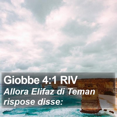 Giobbe 4:1 RIV Bible Verse Image