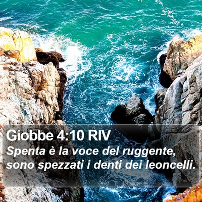 Giobbe 4:10 RIV Bible Verse Image
