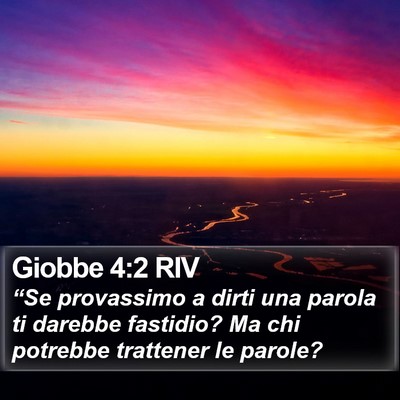 Giobbe 4:2 RIV Bible Verse Image