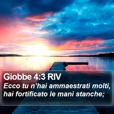 Giobbe 4:3 RIV Bible Verse Image