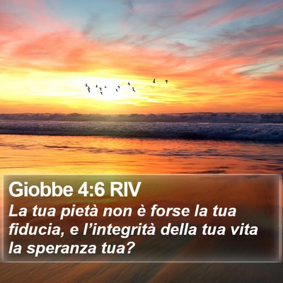 Giobbe 4:6 RIV Bible Verse Image