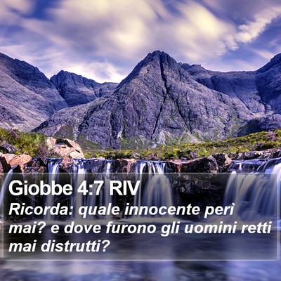 Giobbe 4:7 RIV Bible Verse Image