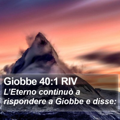 Giobbe 40:1 RIV Bible Verse Image