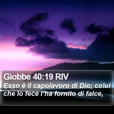 Giobbe 40:19 RIV Bible Verse Image