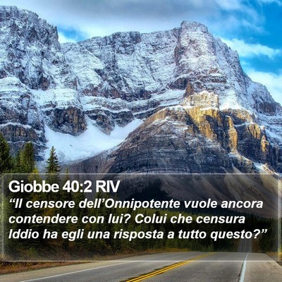 Giobbe 40:2 RIV Bible Verse Image