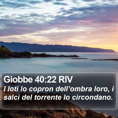 Giobbe 40:22 RIV Bible Verse Image