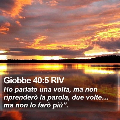 Giobbe 40:5 RIV Bible Verse Image