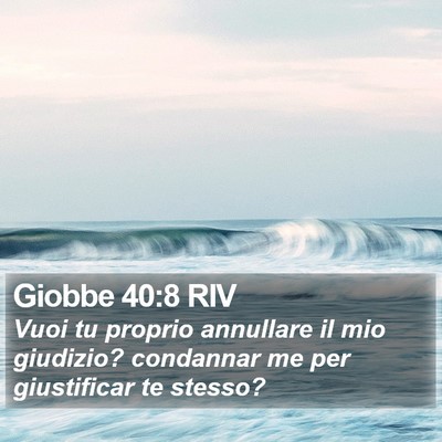 Giobbe 40:8 RIV Bible Verse Image