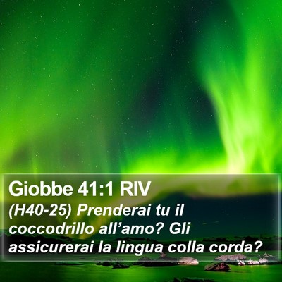 Giobbe 41:1 RIV Bible Verse Image