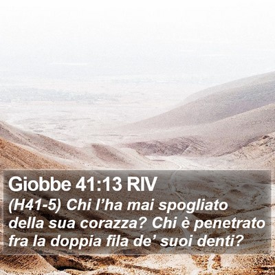 Giobbe 41:13 RIV Bible Verse Image