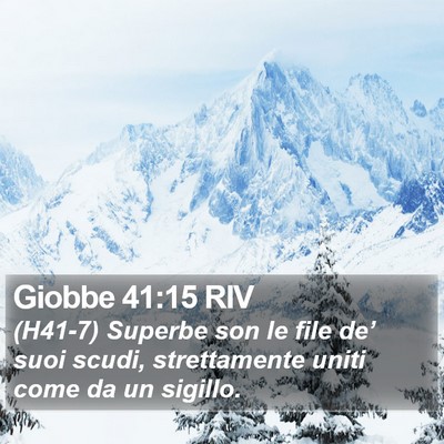 Giobbe 41:15 RIV Bible Verse Image