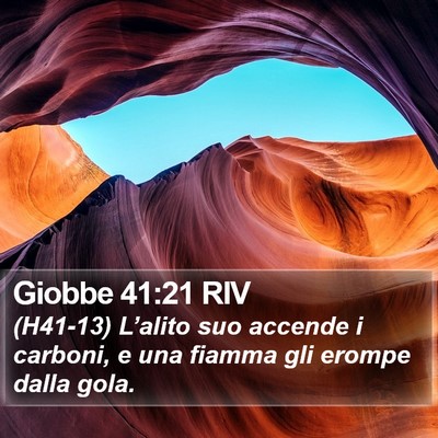 Giobbe 41:21 RIV Bible Verse Image