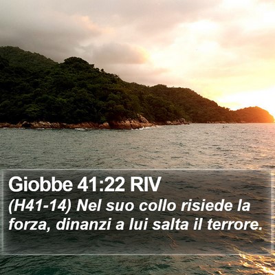 Giobbe 41:22 RIV Bible Verse Image