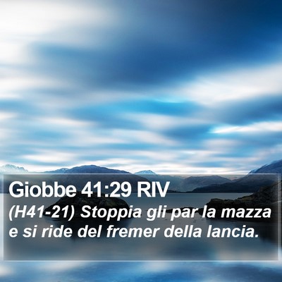 Giobbe 41:29 RIV Bible Verse Image