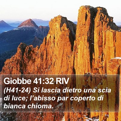 Giobbe 41:32 RIV Bible Verse Image