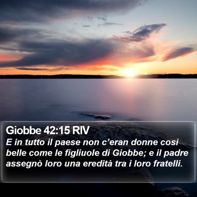 Giobbe 42:15 RIV Bible Verse Image