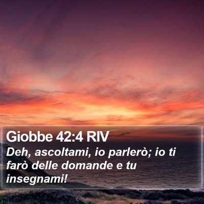 Giobbe 42:4 RIV Bible Verse Image