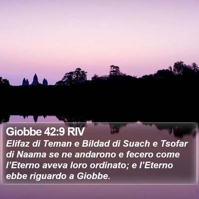 Giobbe 42:9 RIV Bible Verse Image