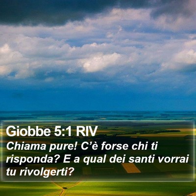 Giobbe 5:1 RIV Bible Verse Image